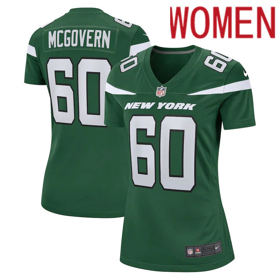 Women New York Jets #60 Connor McGovern Nike Gotham Green Game NFL Jersey